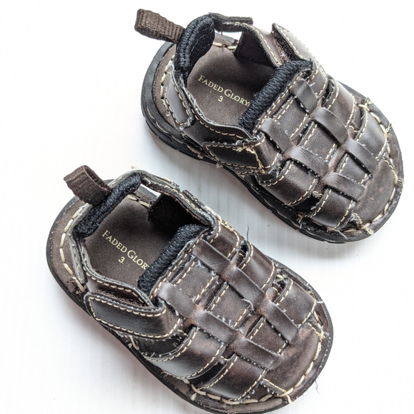 Baby boy's brown fisherman sandals size 3 - Picture 4 of 7